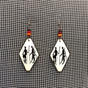 Vintage Earrings Tribal Design